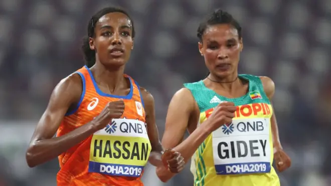 Shaampiyoonaa Atileetiksii Addunyaa bara 2019 Dohaa dorgomame irratti atileetonni lamaan yeroo duraaf 10,000m irratti wal argani