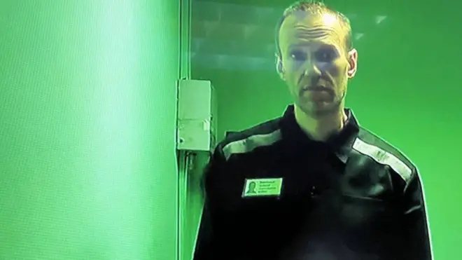 Навальный на видеосвязи с судом