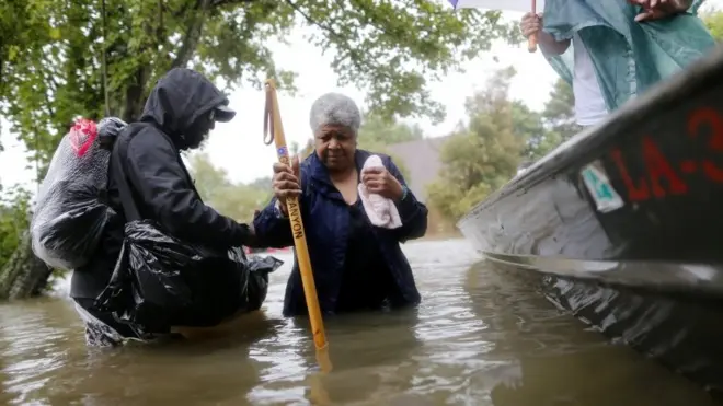 Beaumont se convirtió en uno de los epicentros de las inundaciones.
