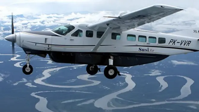 Salah satu pesawat Grand Caravan yang dioperasikan Susi Air.