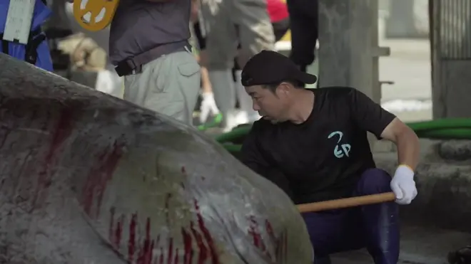 คนกำลังแล่วาฬ