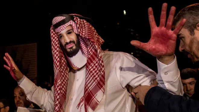 مظاهرة ضد بن سلمان في اسطنبول