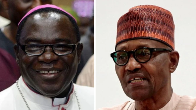Bishop Matthew Kukah, President Muhammadu Buhari