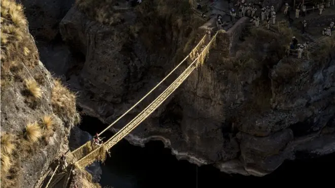 The handrails are put in place