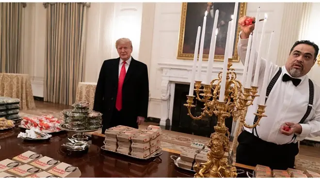 Дональд Трамп готовится к ужину