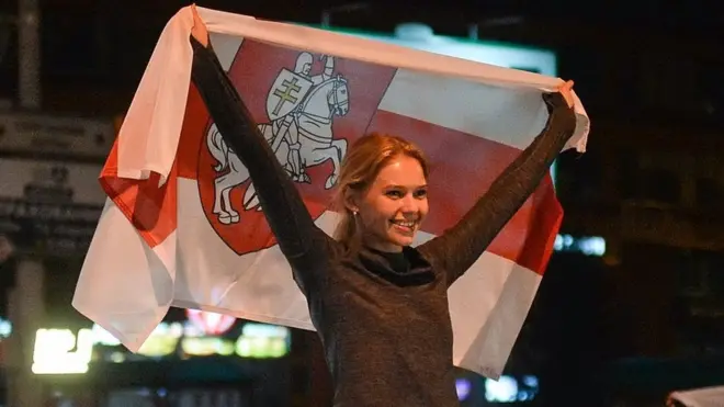 Протестующие в Минске