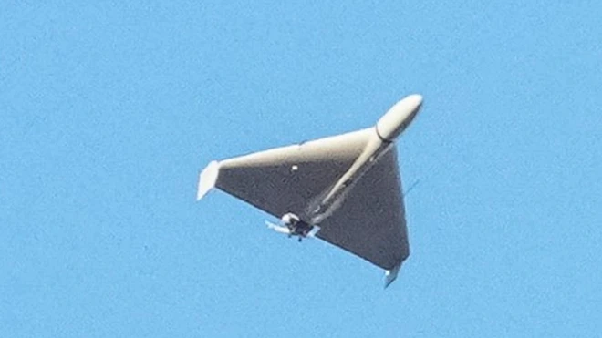 A Shahed-136 kamikaze drone in flight