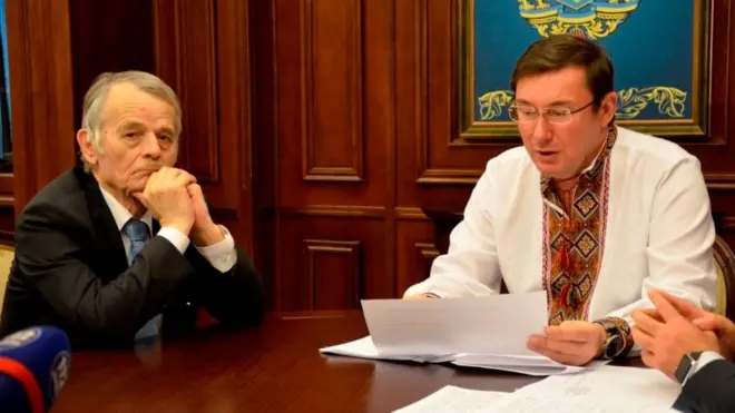 Юрій Луценко та Мустафа Джемілєв