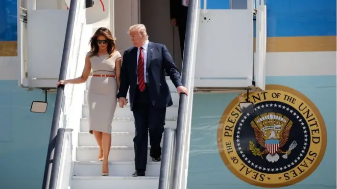 Дональд Трамп и его жена Мелания