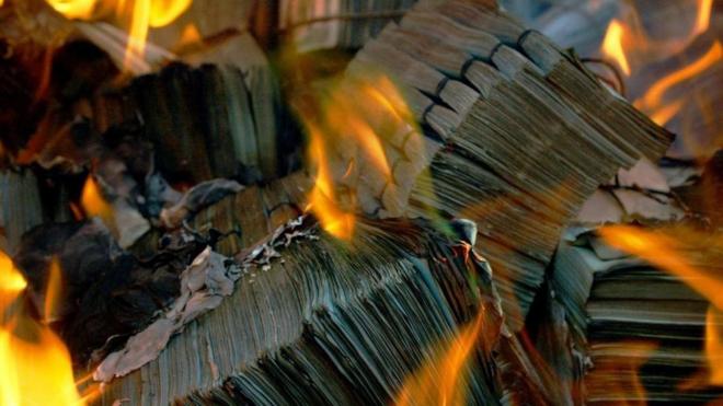 Cédulas incineradas