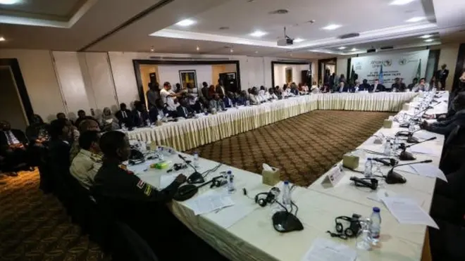 صورة من الجولة الأولى للحوار السياسي في السودان الذي كان قد انطلق الأربعاء الماضي