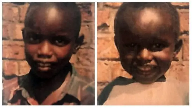 ముగాబో(ఎడమ), టుయిషిమిరె కాంగోలో ఉన్నప్పుడు రెడ్ క్రాస్ తీసిన ఫొటో