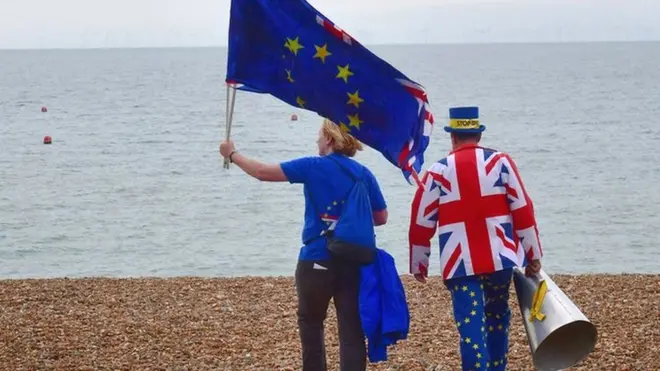 Противники брексита на британском побережье