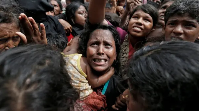 Hundreds of thousands of Rohingya Muslims fled Myanmar after a campaign of violence against them