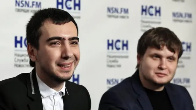 Російські пранкери Володимир "Вован" Краснов (зліва) і Олексій "Лексус" Столяров