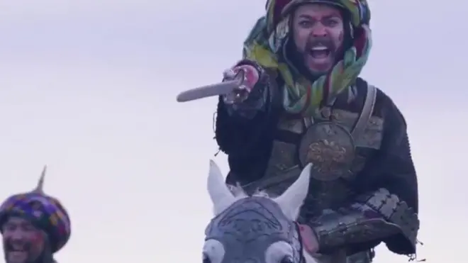 Kazakistan'ın Taht Oyunları dizisinden bir sahne.