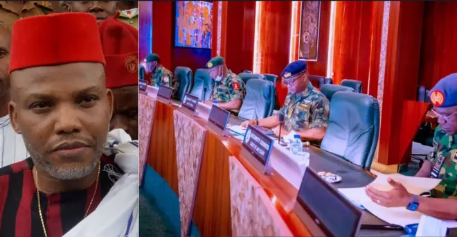Nnamdi Kanu na ncị isi nchekwa Naijiria