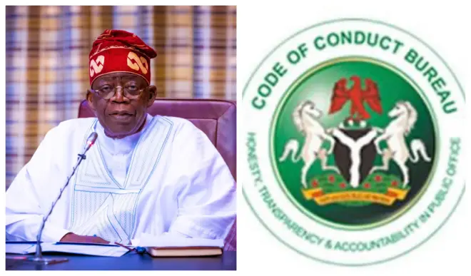 Aworan aarẹ Tinubu ati ami idanimọ ajọ CCB