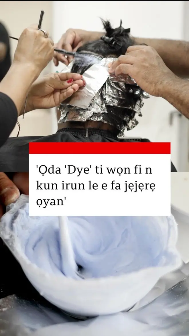 Aworan irun ti wọn n fi ọsẹ amurungun si i ati eroja ti won n lo fun un.