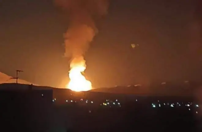 تصویری از انفجار چهارشنبه در نزدیکی بروجن