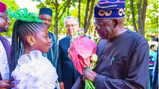 Reception for President Tinubu as e land for Paris