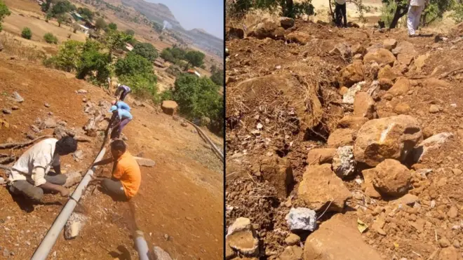 बीबीसी मराठीच्या बातमीनंतर नाशिक जिल्ह्यातल्या या गावात पहिल्यांदा नळाने पाणी आलं