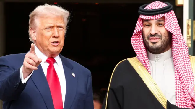 Donald Tramp, predsednik SAD i saudijski prestolonaslednik Muhamed bin Salman u Beloj kući