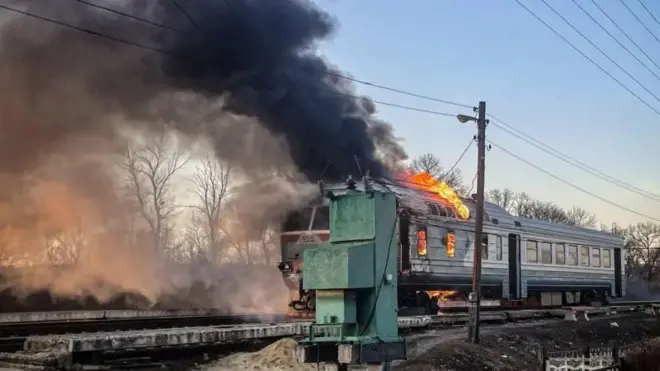Россия Украина темир йўлларини ёппасига ҳужумга оляпти