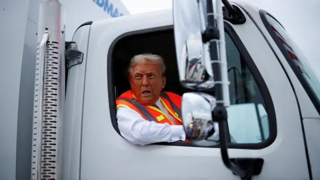 Donald Tramp vozio je kamion tokom predsedničke kampanje 2024.