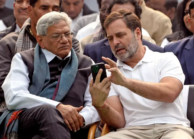 येचुरी और राहुल गांधी