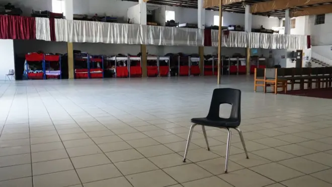 El albergue Embajadores de Dios vacío