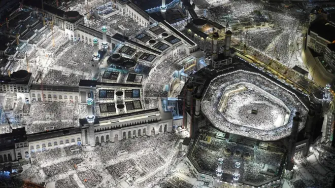 منظر عام للمسجد الحرام خلال شهر رمضان المبارك، في مكة المكرمة، المملكة العربية السعودية، 16 أبريل / نيسان. 2023.