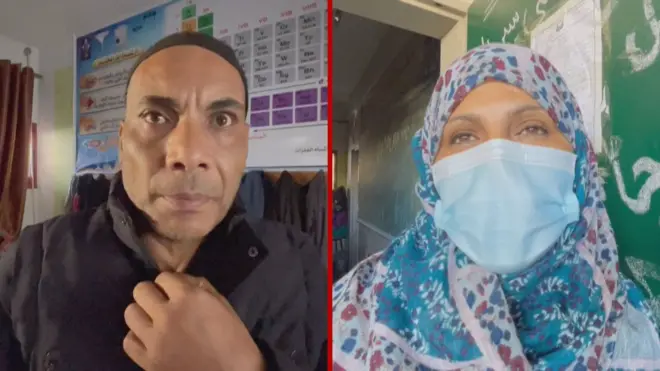 إسلام ابو رقعة وزوجته