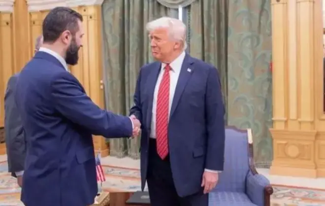 لقاء ترامب والشرع في المملكة العربية السعودية