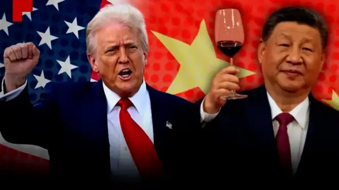 美國總統特朗普（Donald Trump）和中國國家主席習近平。