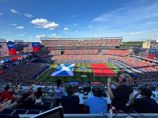 Estádio para o jogo Escócia X Marrocos