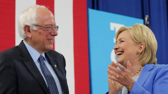 Bernie Sanders anunciou apoio a rival Hillary Clinton,qual o melhor jogo do pixbetrival na disputa pela candidatura democrata