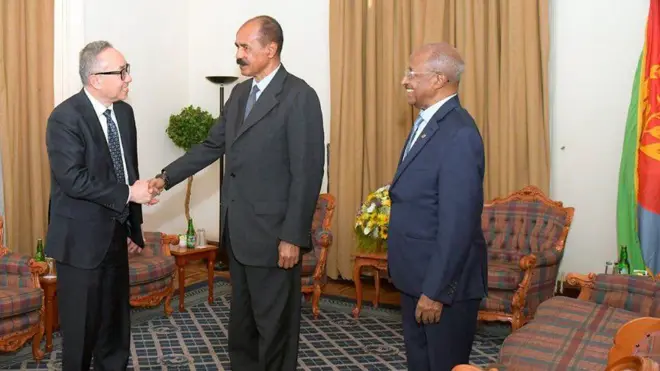 Ergamaa Addaa UN pirezidant Isaayyaas waliin