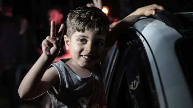 ग़ज़ा में एक बच्चा