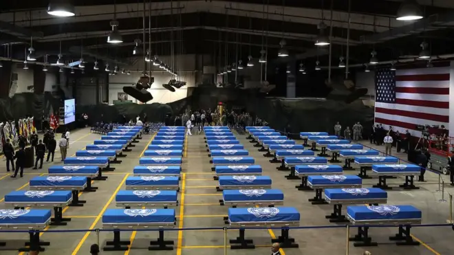 1일 송환 앞둔 미군유해