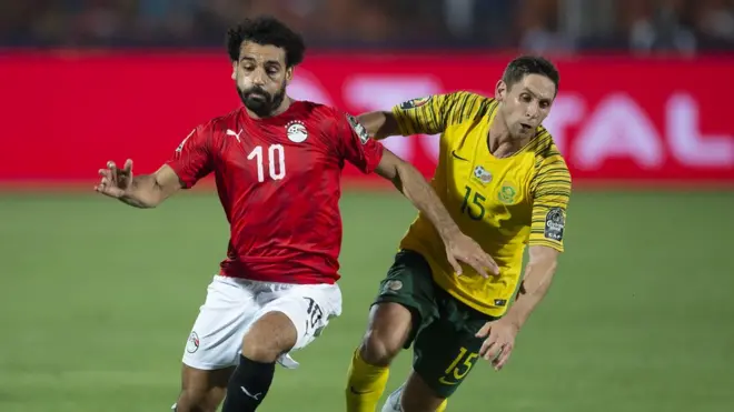 محمد صلاح خلال احدى المباريات