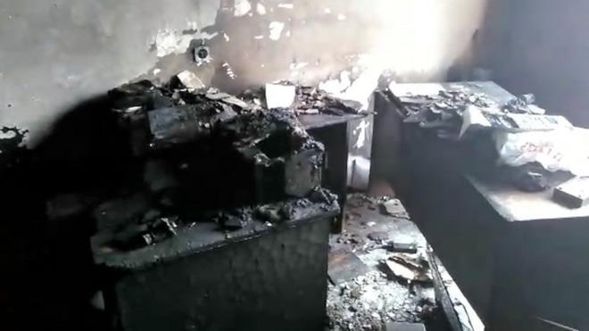Офис "Мемориала" в Ингушетии после пожара