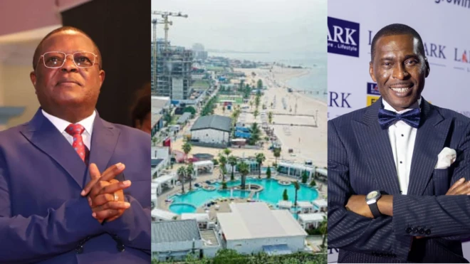 Collage foto of David Umahi, Landmark and Paul Onwuanibe