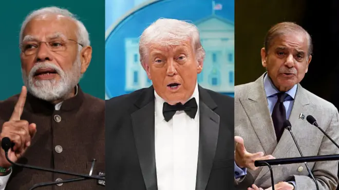 नरेंद्र मोदी, डोनाल्ड ट्रंप और शहबाज़ शरीफ़