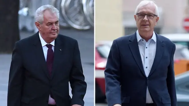 Мілош Земан (ліворуч) та Їржи Драгош