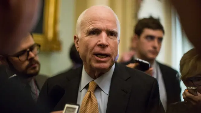 عکس آرشیوی - سناتور مک‌کین در مونیخ اظهار نظر می کرد