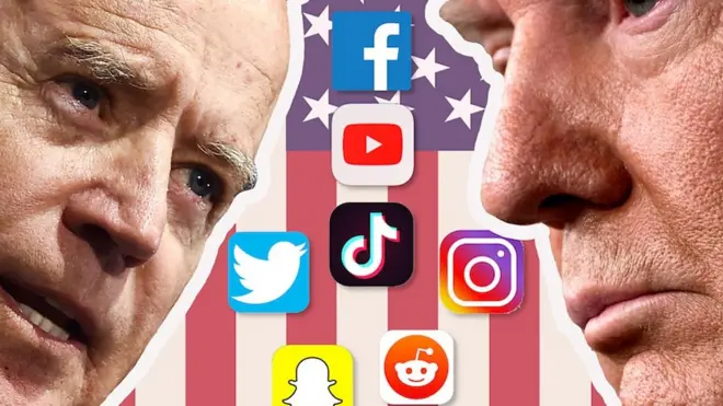 Bajden, Tramp i društveni mediji