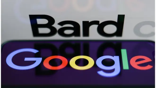 Logos da Bard e do Google