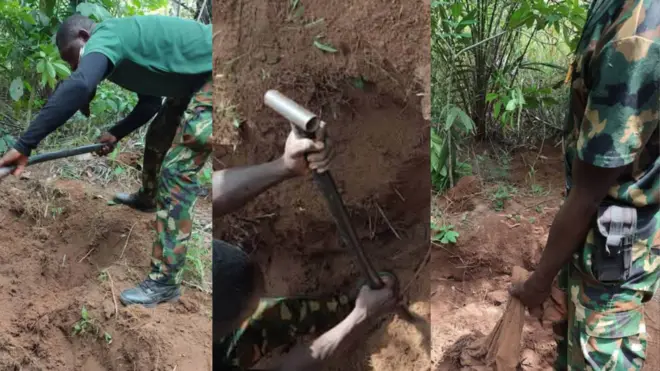 Ndị ọrụ nchekwa Naịjirịa kposara ogige a n'ụbọchị 24 Eprel 2026 na mpaghara Ubaha Orsu nke okpuruọchịchị Orsu,