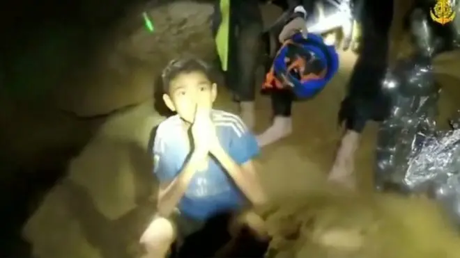 The boys all give their name and a traditional Thai greeting